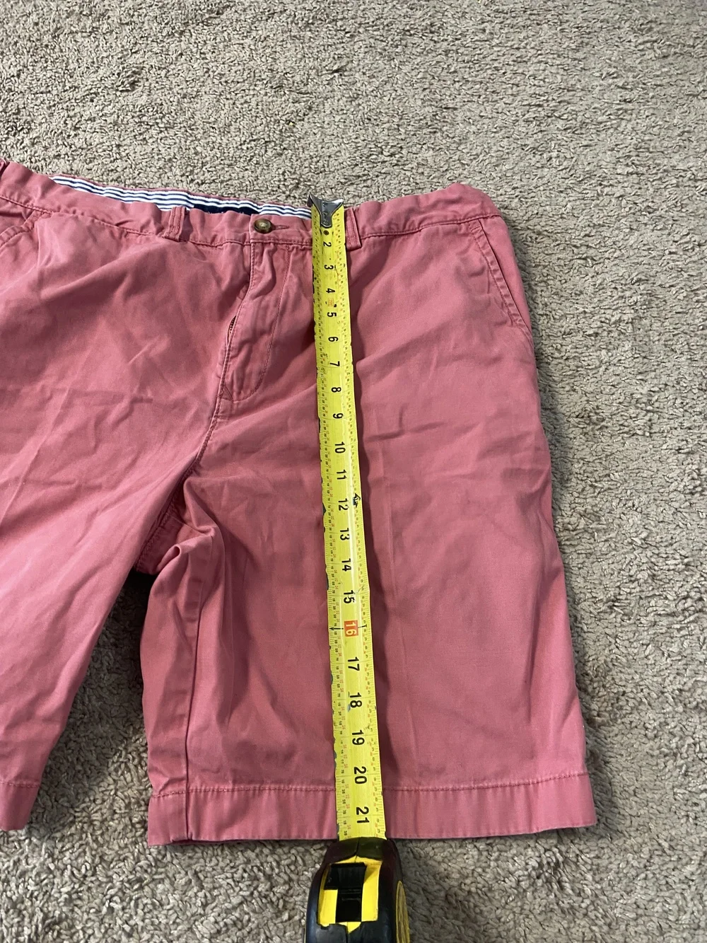 Tommy Hilfiger Shorts Mens 40 Pink Flat Front Casual Chino Classic Summer
